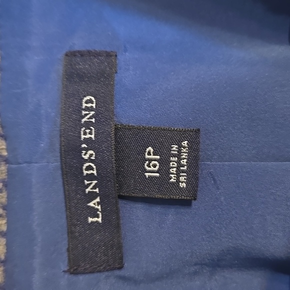  Lands' End Wool Houndstooth Crest Button Pocket Lined Jacket Blazer NWOT - Picture 13 of 14